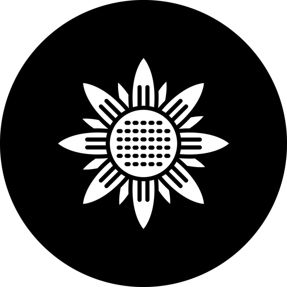 Sunflower Vector Icon Style