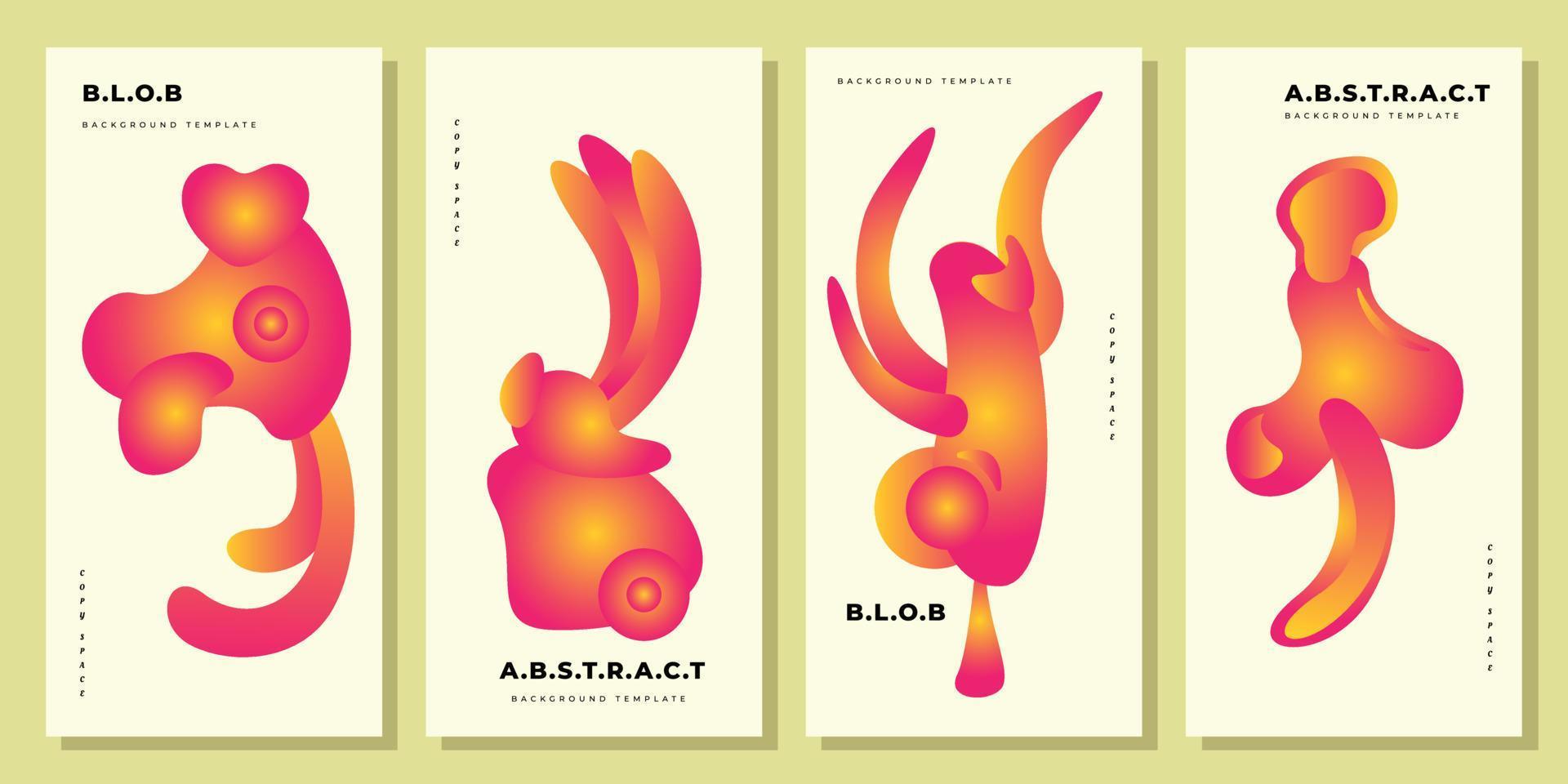 Abstract shape background template copy space set for poster, banner, brochure, or flyer vector