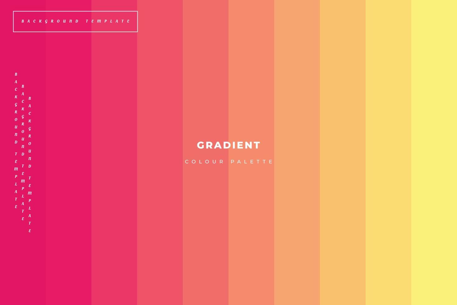 Red and yellow gradient colour palette background template copy space for poster, banner, color reference, or landing page vector