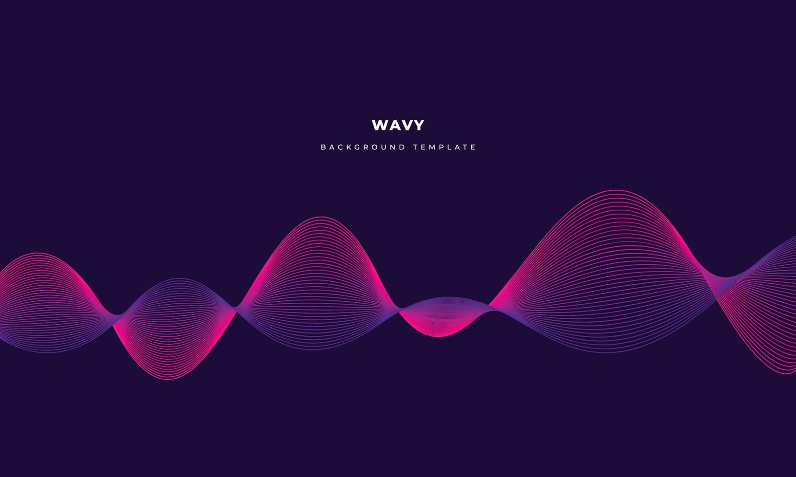 Abstract wavy lines background template copy space for poster, banner, or landing page vector