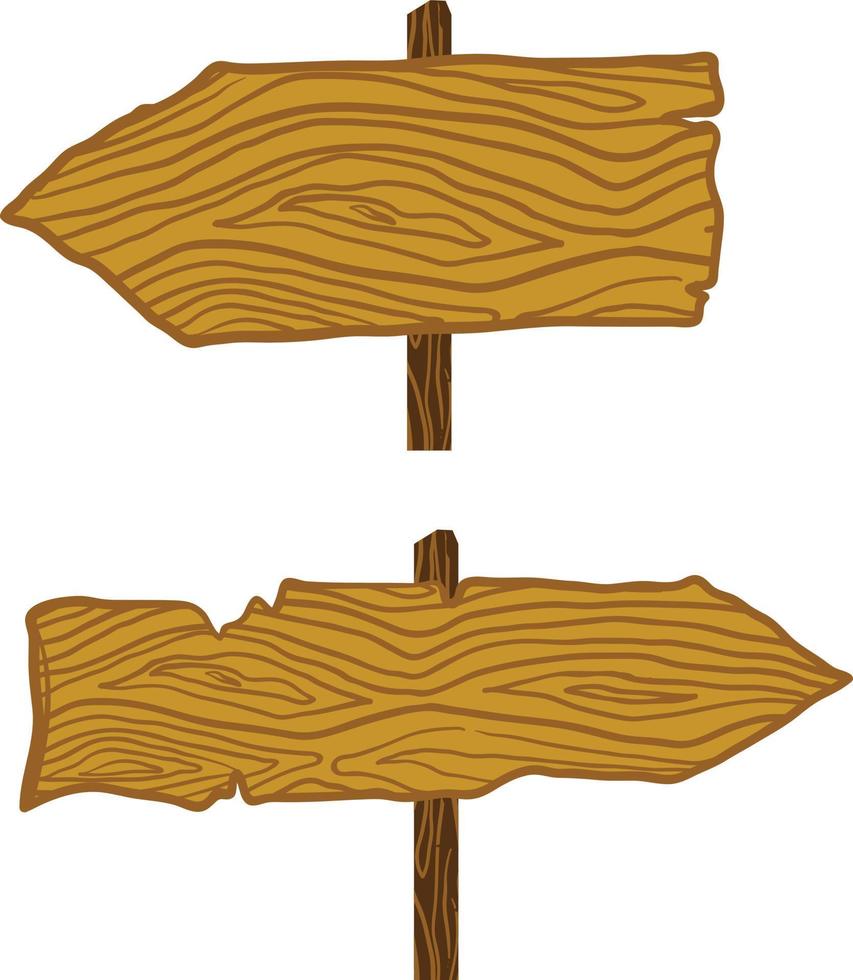 Vector illustration signpost wooden blank template isolated on white Vector illustration signpost wooden blank template isolated on white