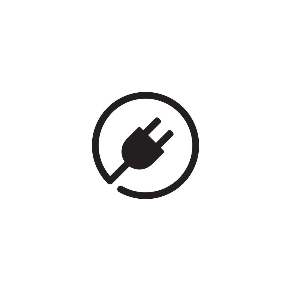 Electric Plug logo or icon design vector