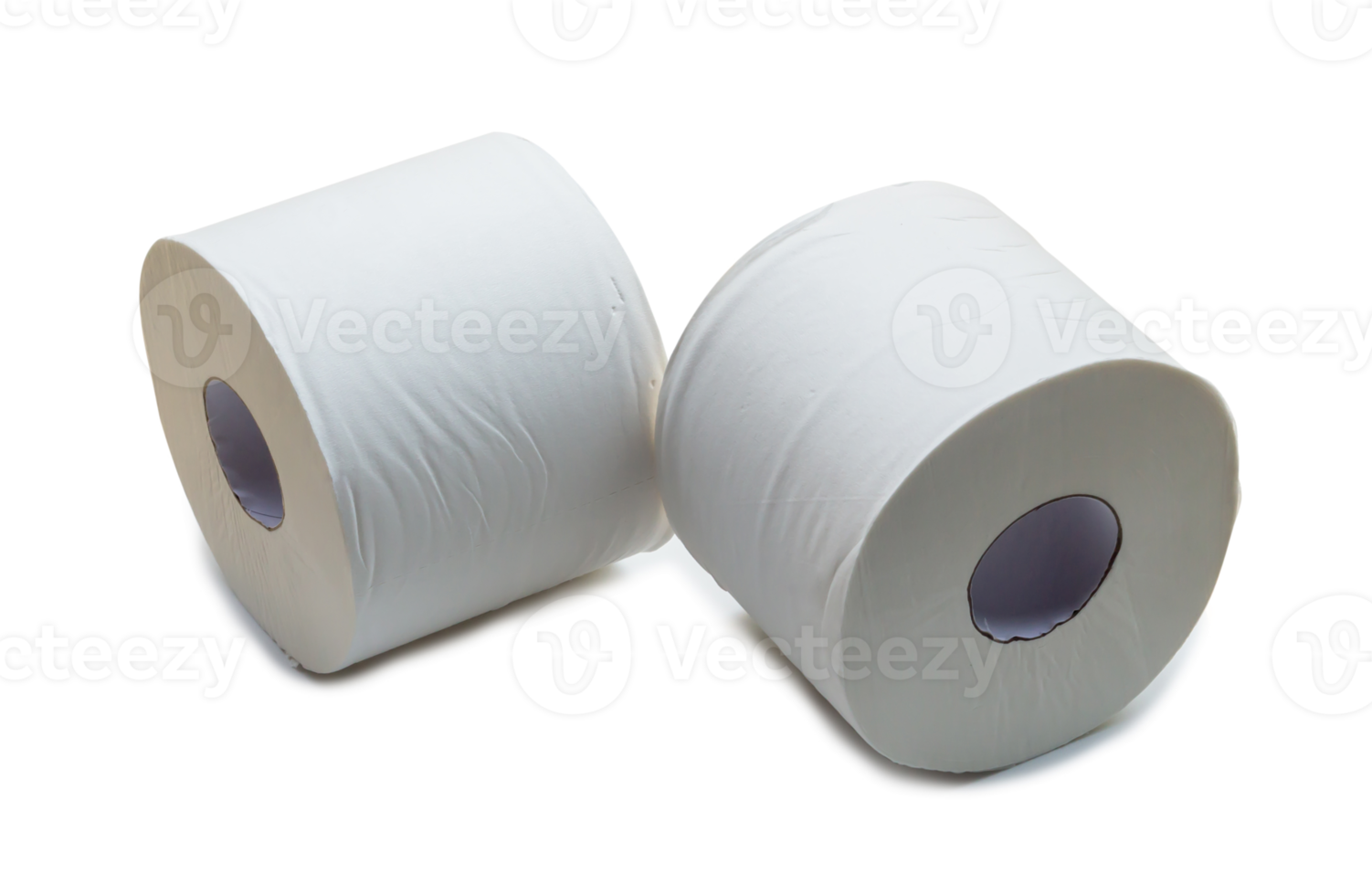 deux Rouleaux de blanc tissu papier ou serviette de table pour