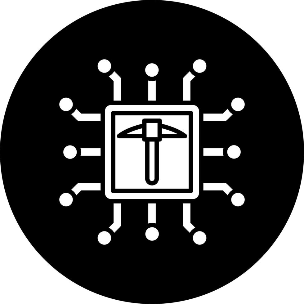 CPU Mining Vector Icon Style
