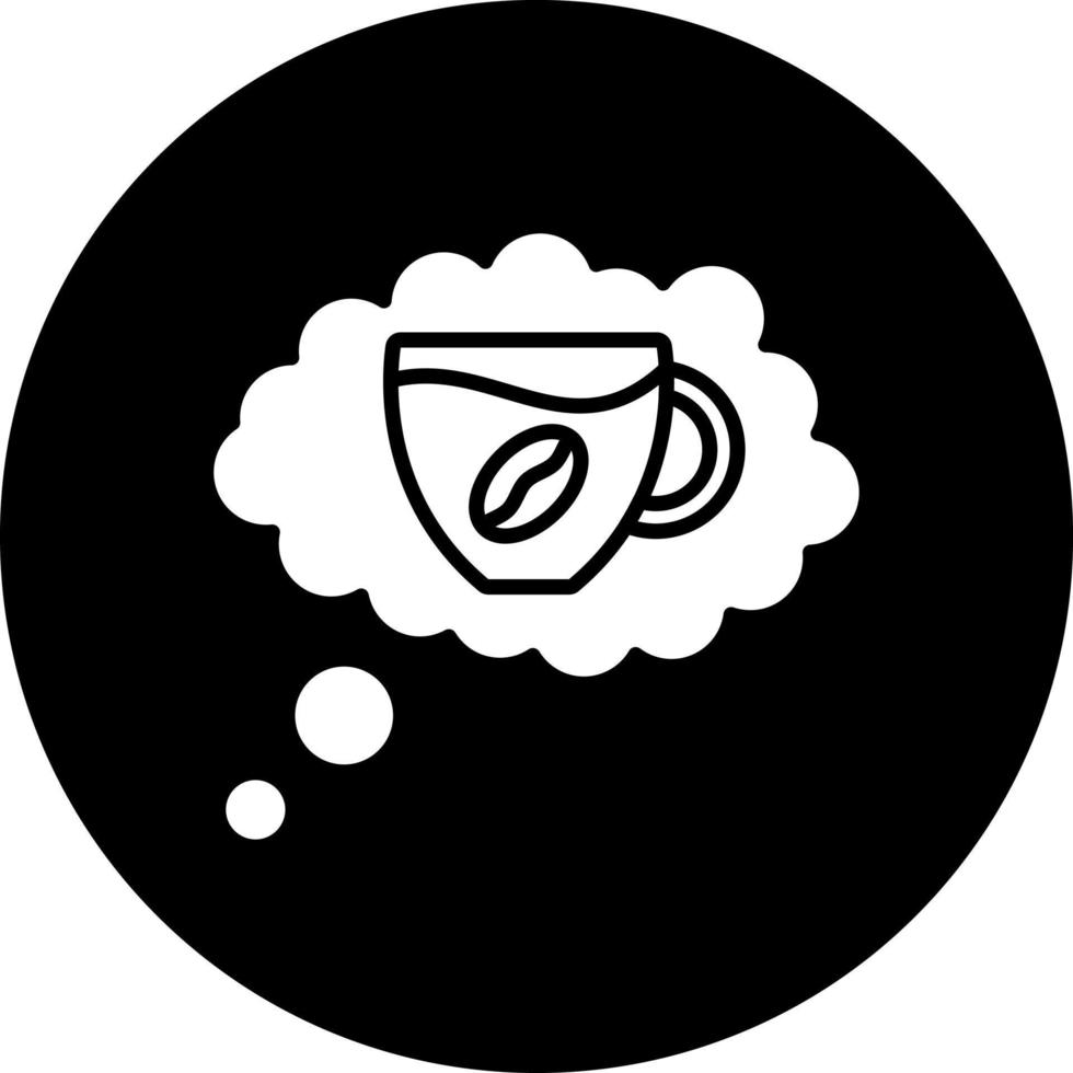 café pensando vector icono estilo