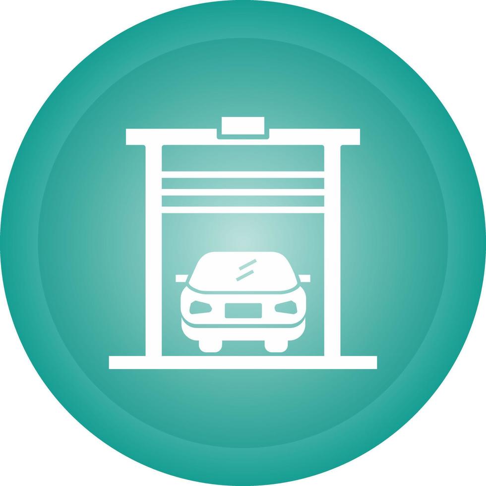 Car in garage Vector Icon