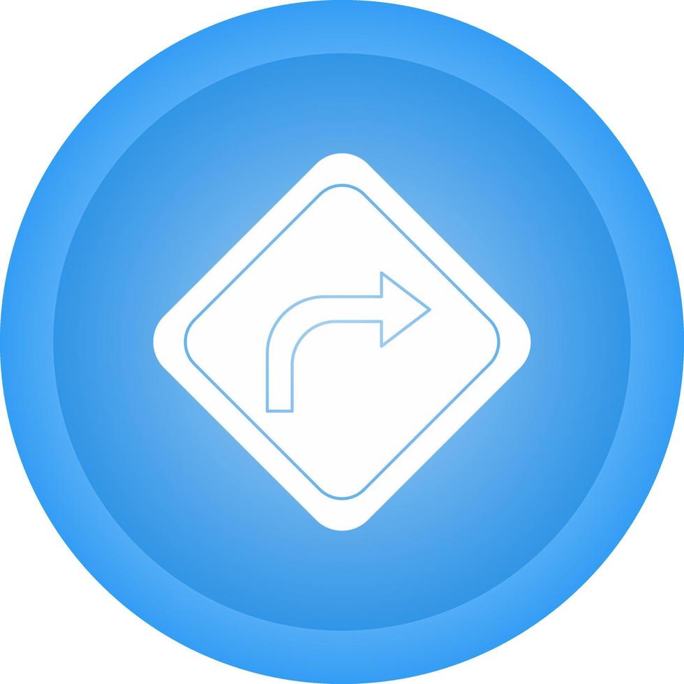 Right Turn Vector Icon
