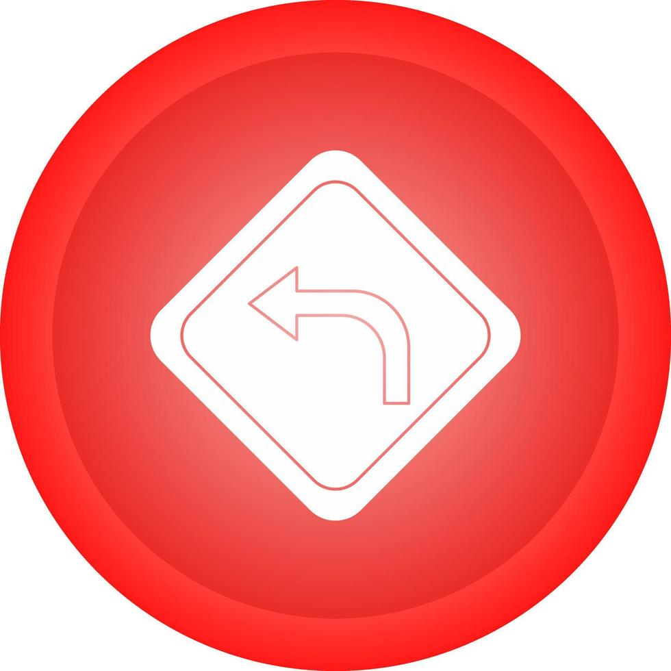 Left Turn Vector Icon