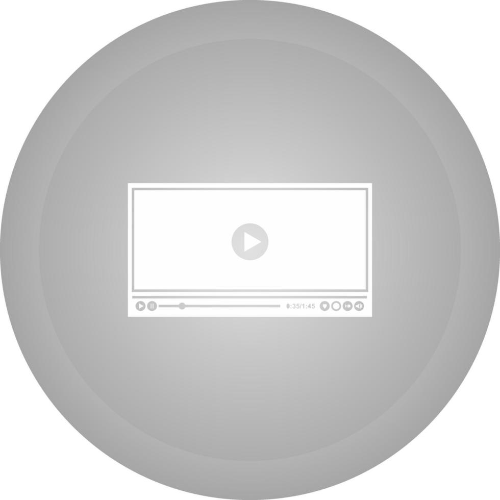 Video Player Vector Icon