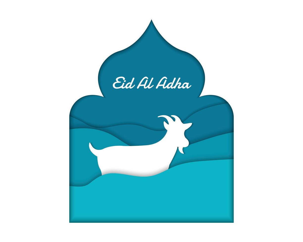 Eid Al Adha Papercut Style vector