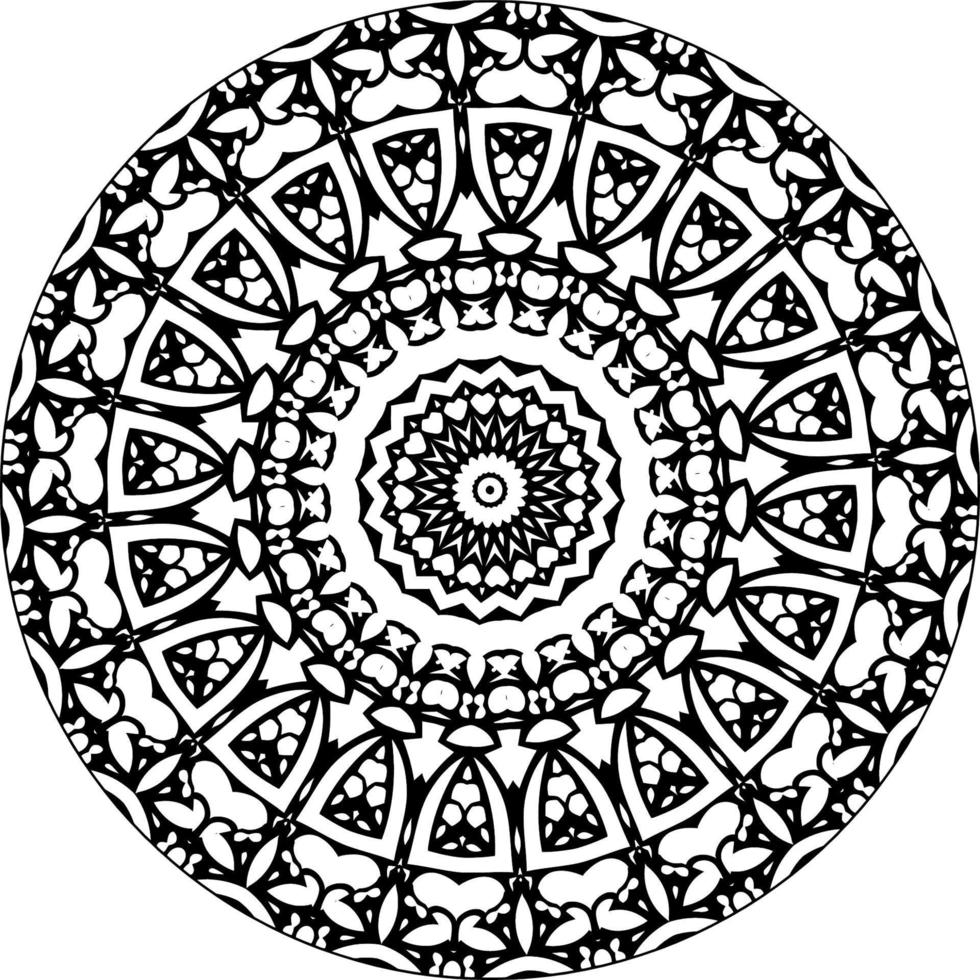 decorativo mandala con clásico floral elementos en blanco antecedentes. sin costura resumen modelo. adecuado para colorante libro, envase papel, embalaje. vector