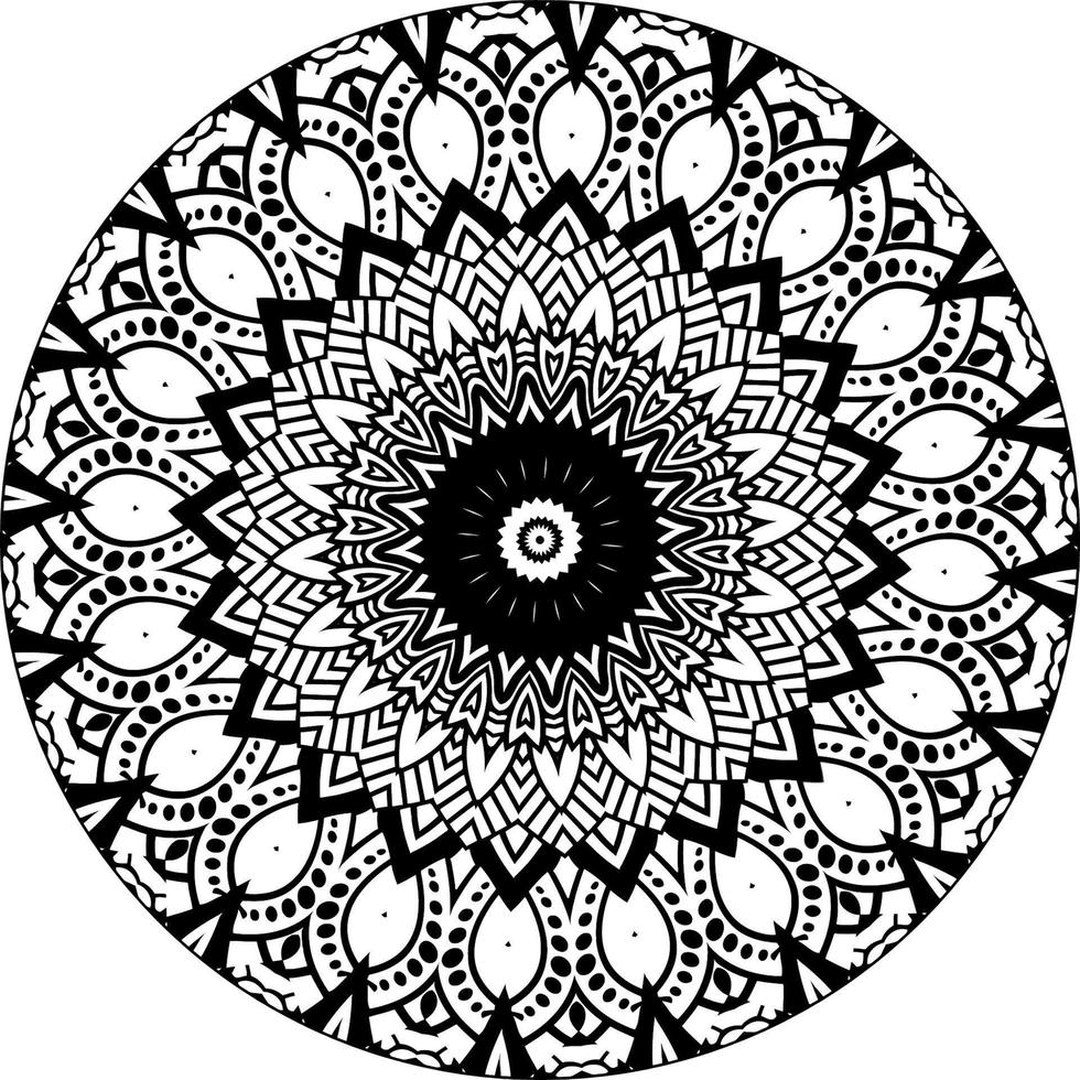 fácil circular modelo en formar de mandala para alheña, mehndi, tatuaje, decoración. decorativo ornamento en étnico oriental estilo. colorante libro página para niños. Clásico decorativo elementos vector