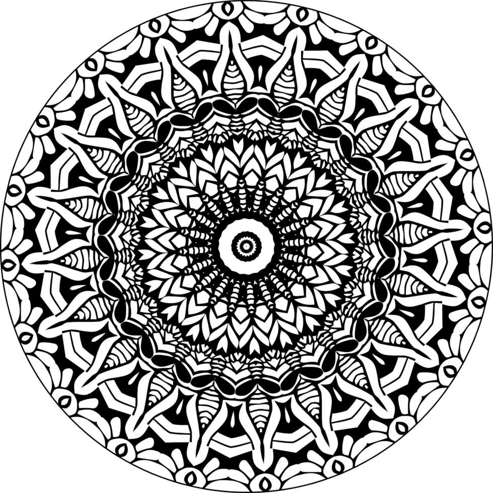 resumen mandala modelo. Arte en el pared. colorante libro cordón modelo el tatuaje. diseño para un fondo de pantalla pintar camisa y loseta pegatina diseño, decorativo circulo ornamento en étnico oriental estilo vector