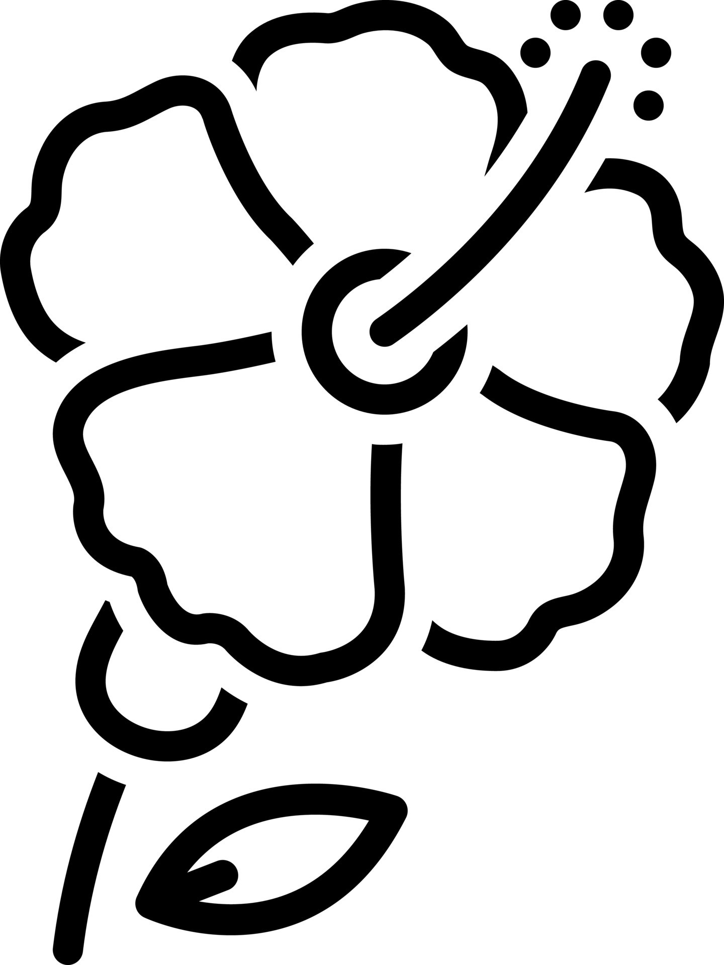 line icon for hibiscus 22668438 Vector Art at Vecteezy