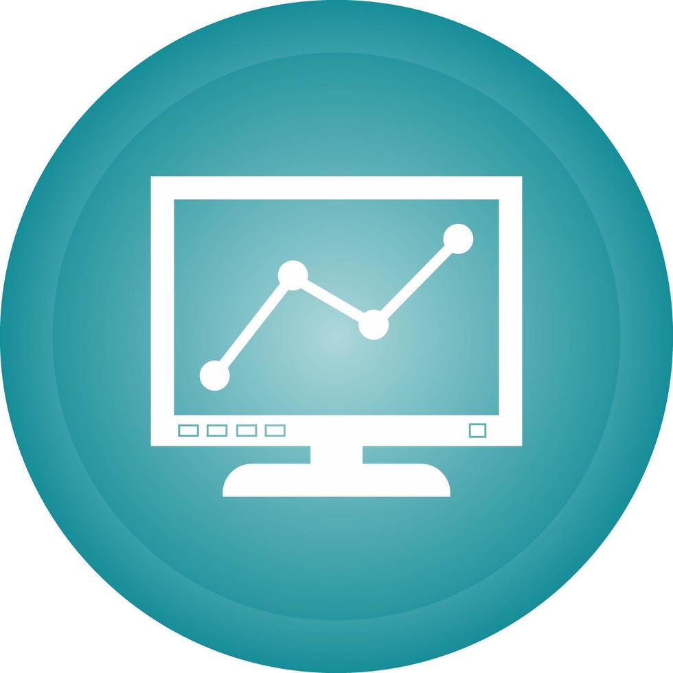 Graph line Screen Vector Icon
