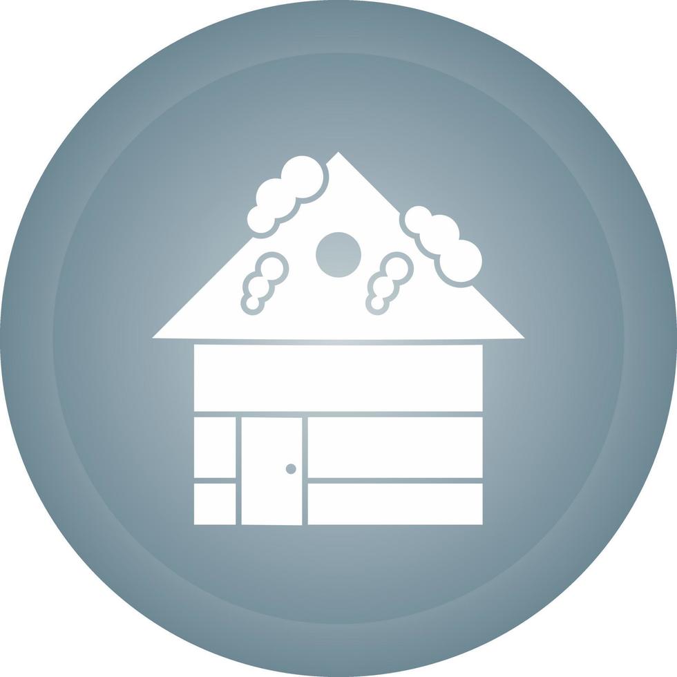 House with Snow Vector Icon