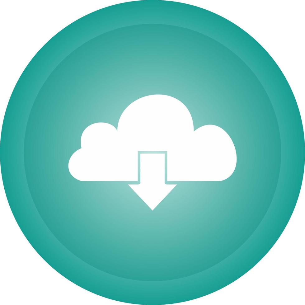 Cloud with downward arrow Vector Icon