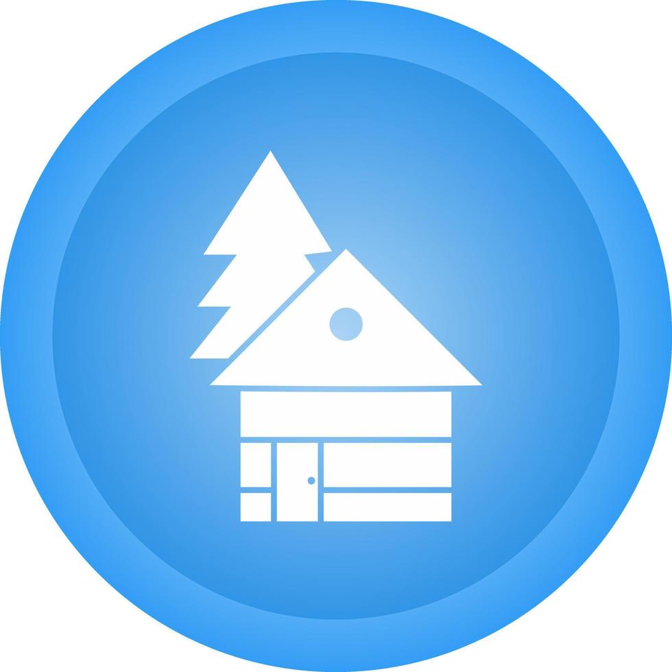 Wood Cabin Vector Icon