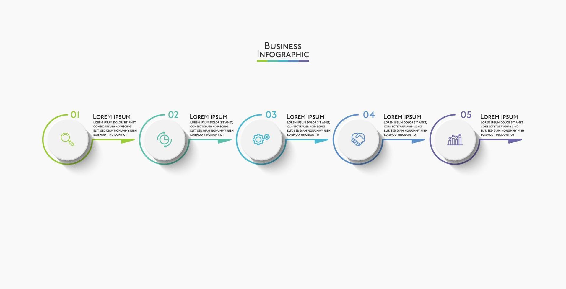 Presentation business infographic template vector