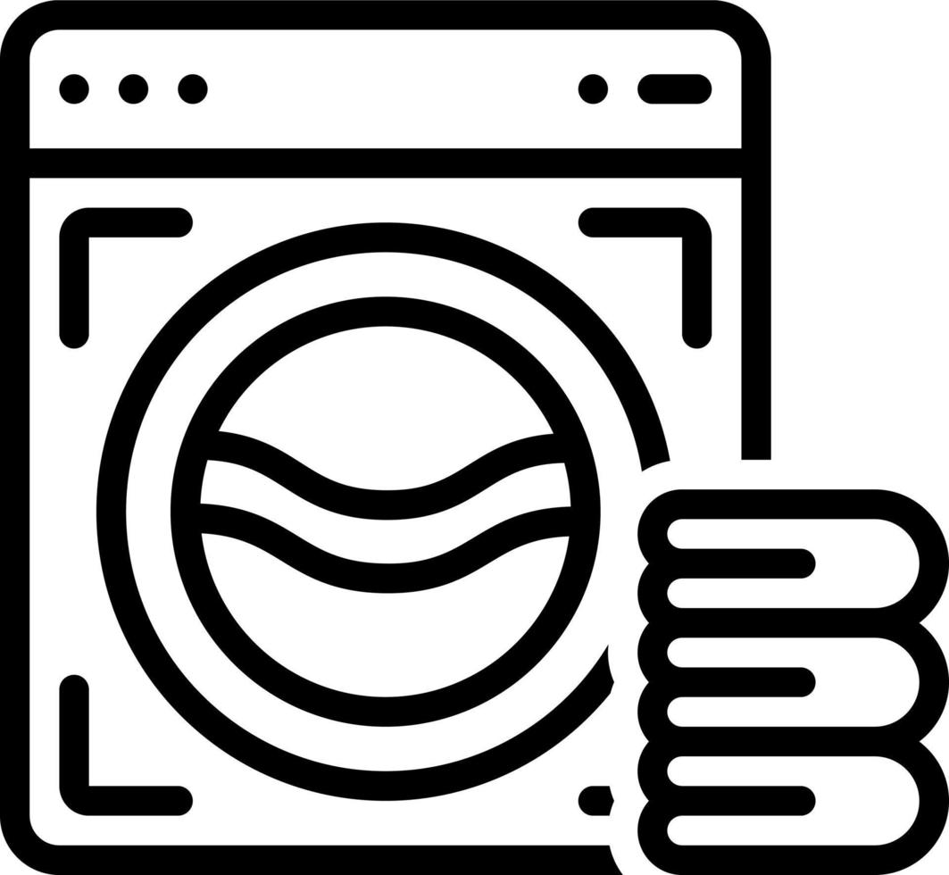 line icon for laundry vector