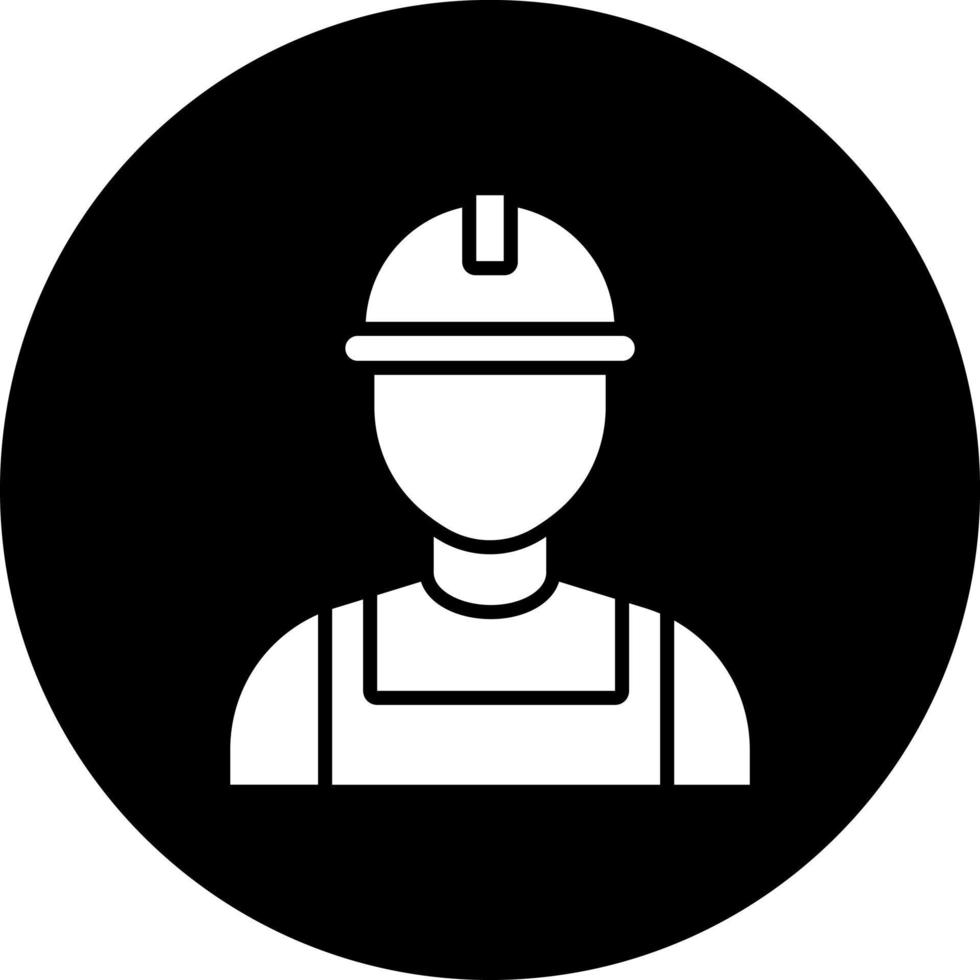 Factory Worker Man Vector Icon Style