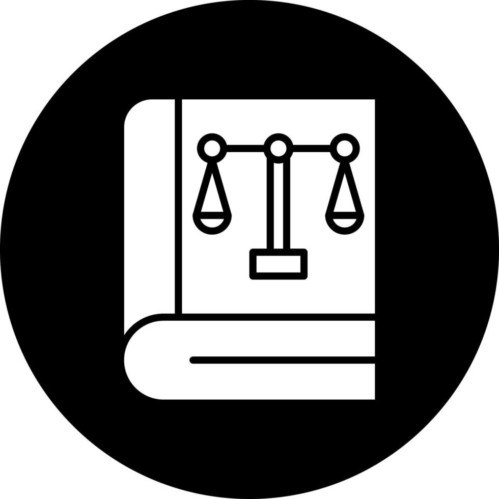 Law Book Vector Icon Style