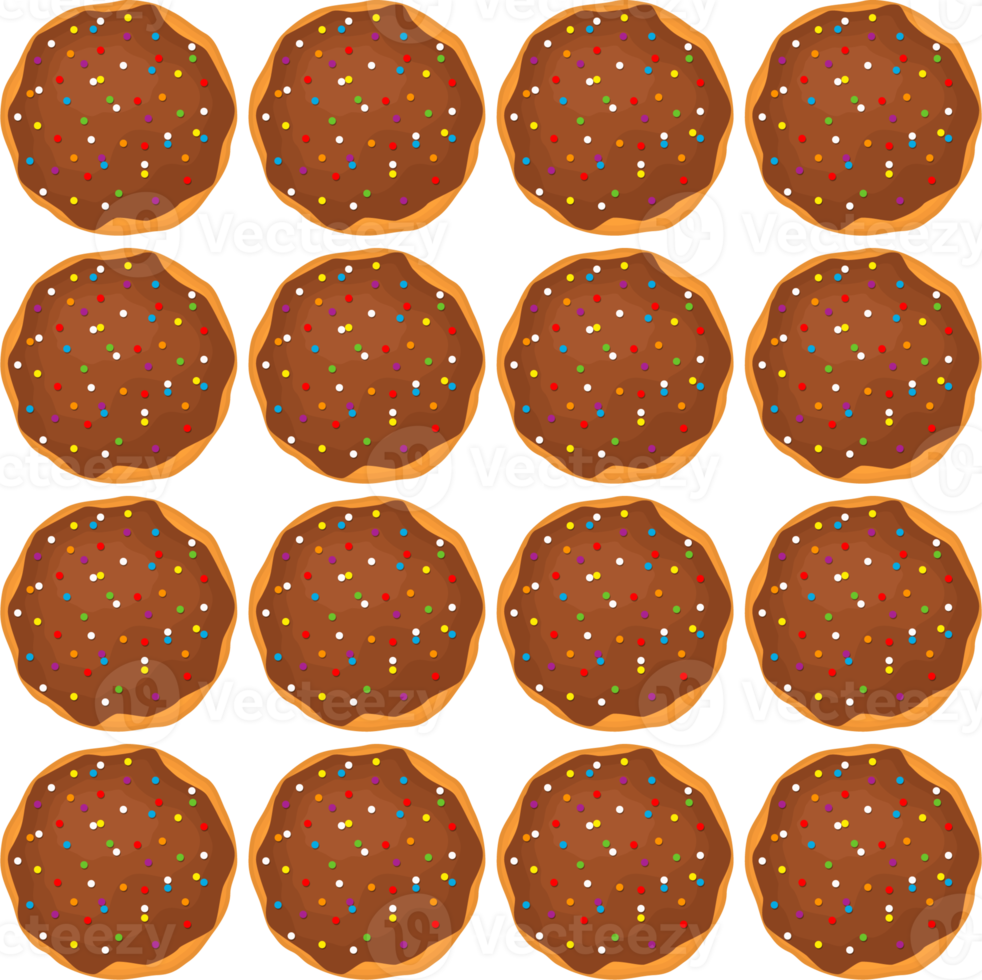 Pattern homemade cookie different taste in pastry biscuit png