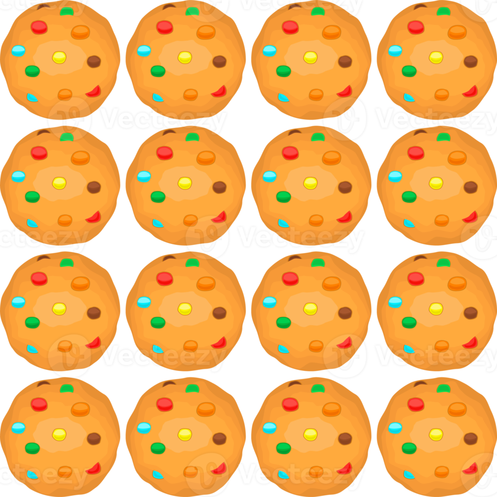 Pattern homemade cookie different taste in pastry biscuit png