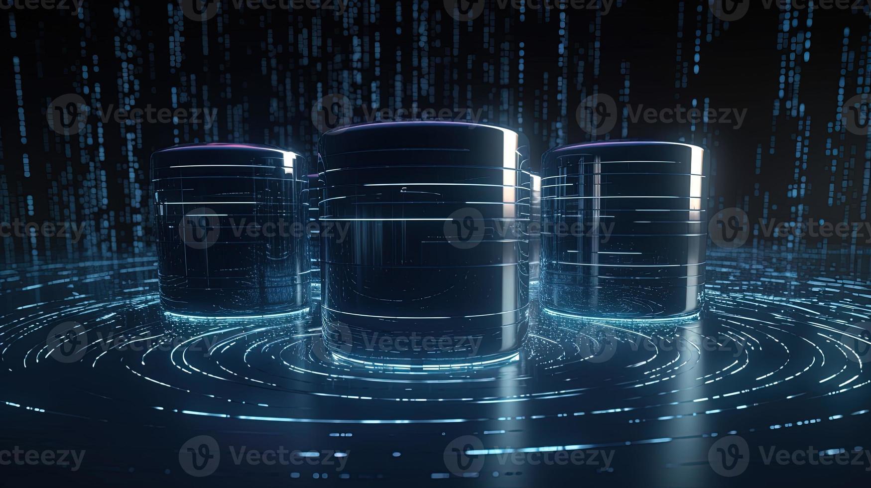 3D rendering of abstract digital technology background. Big data connection concept photo