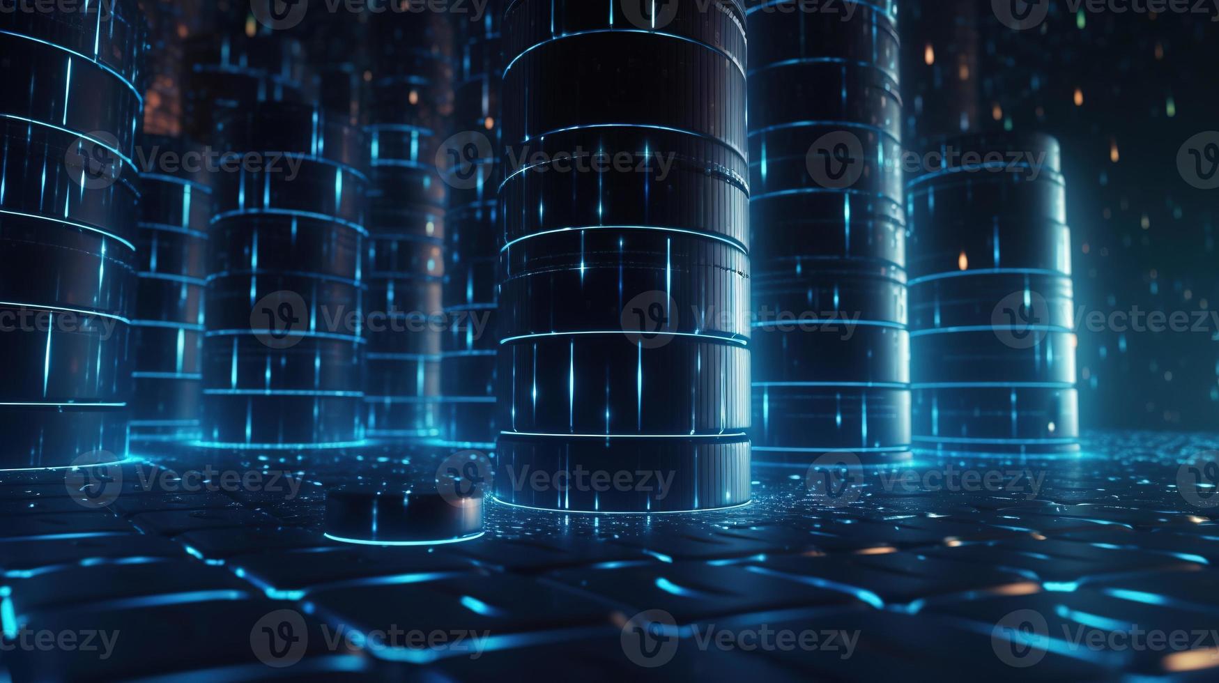 3D rendering of abstract digital technology background. Big data connection concept photo