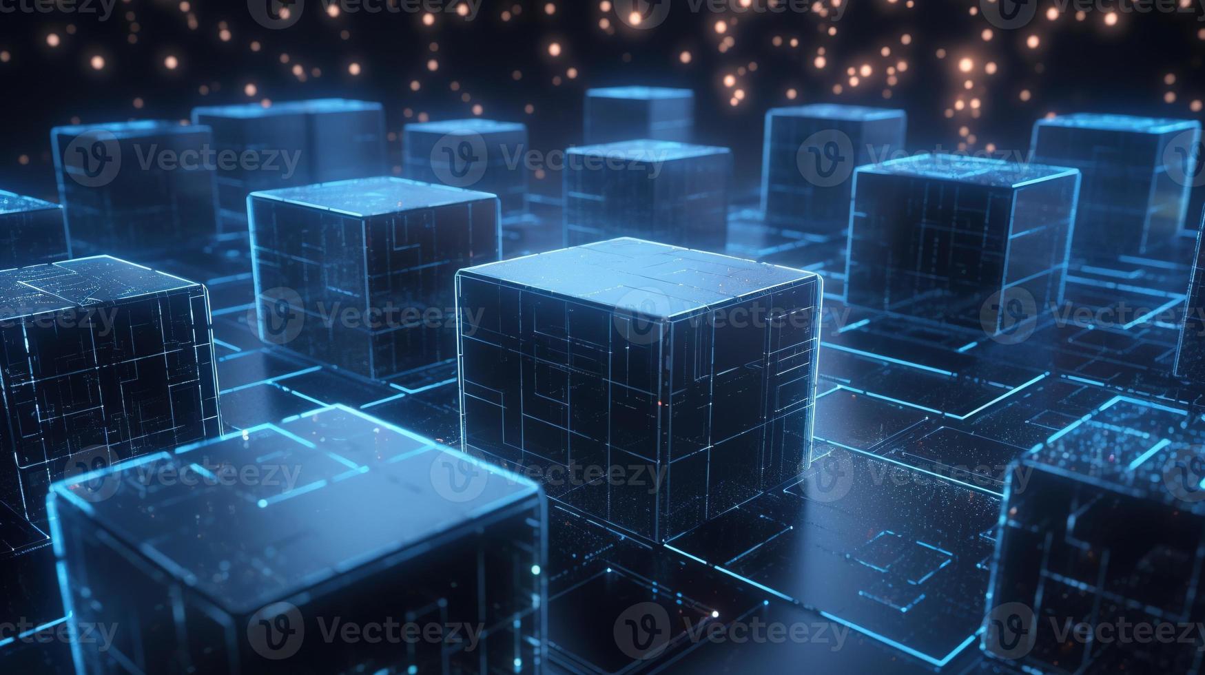 3D rendering of abstract digital technology background. Big data connection concept photo