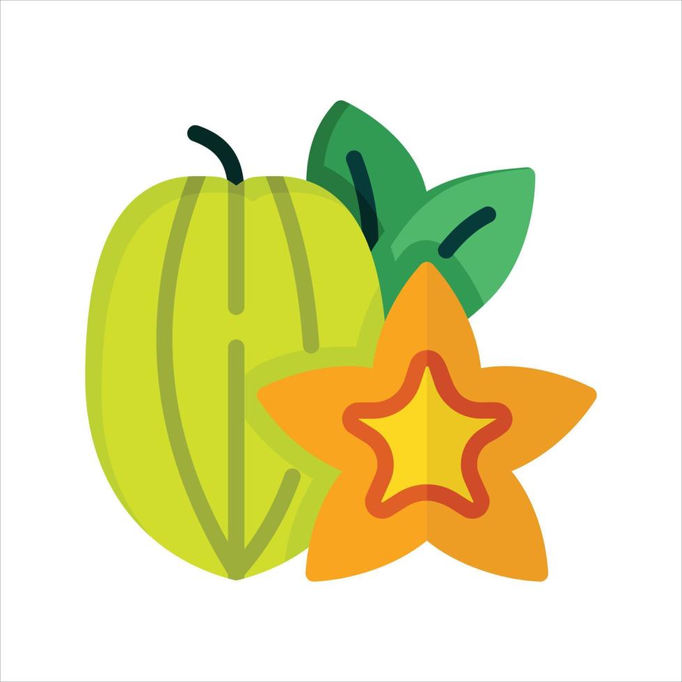 Star Fruit Illustration Vector