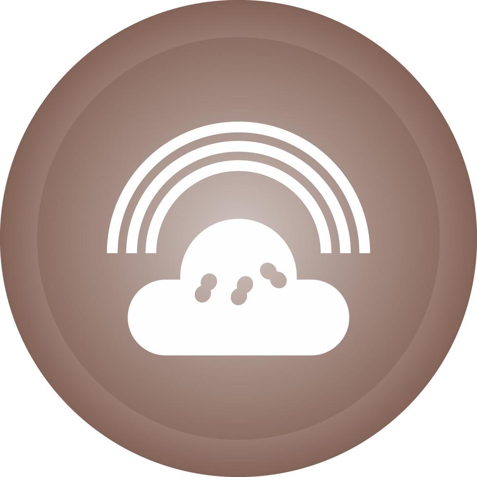 Cloudy with Rainbow Vector Icon