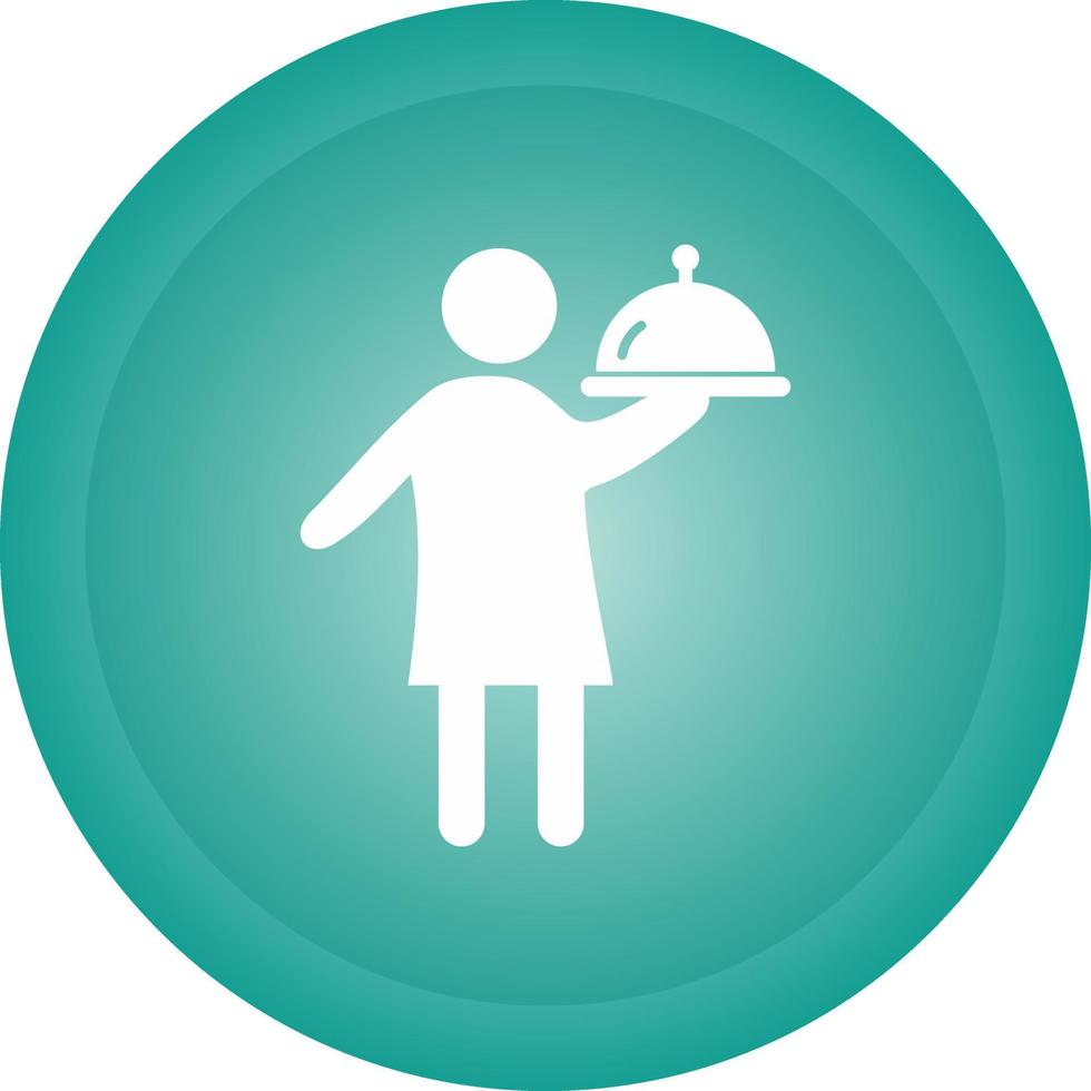 Man Serving Food Vector Icon