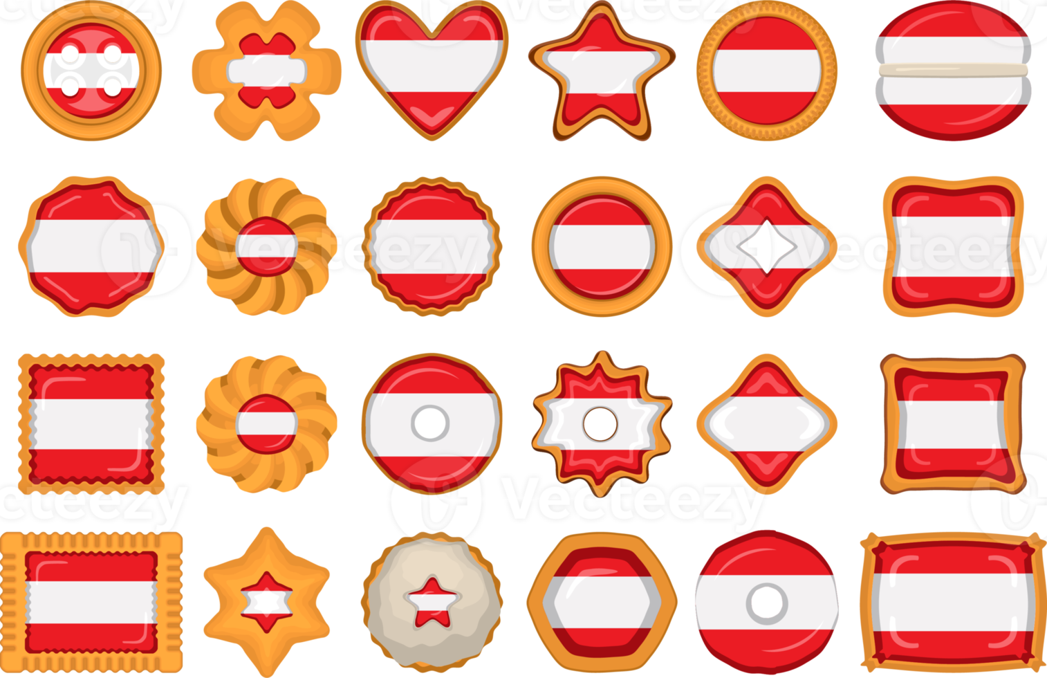 Homemade cookie with flag country Latvia in tasty biscuit png