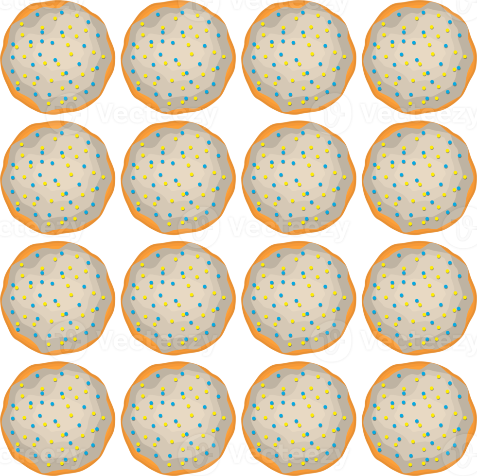 Pattern homemade cookie different taste in pastry biscuit png