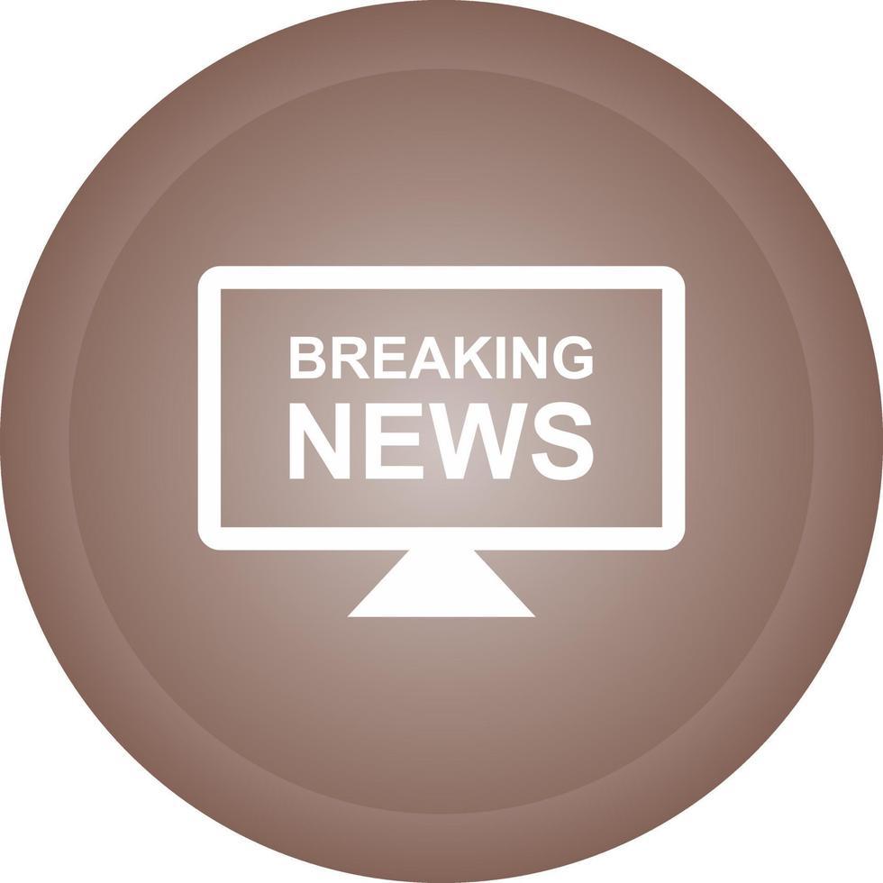 Breaking News on TV Vector Icon