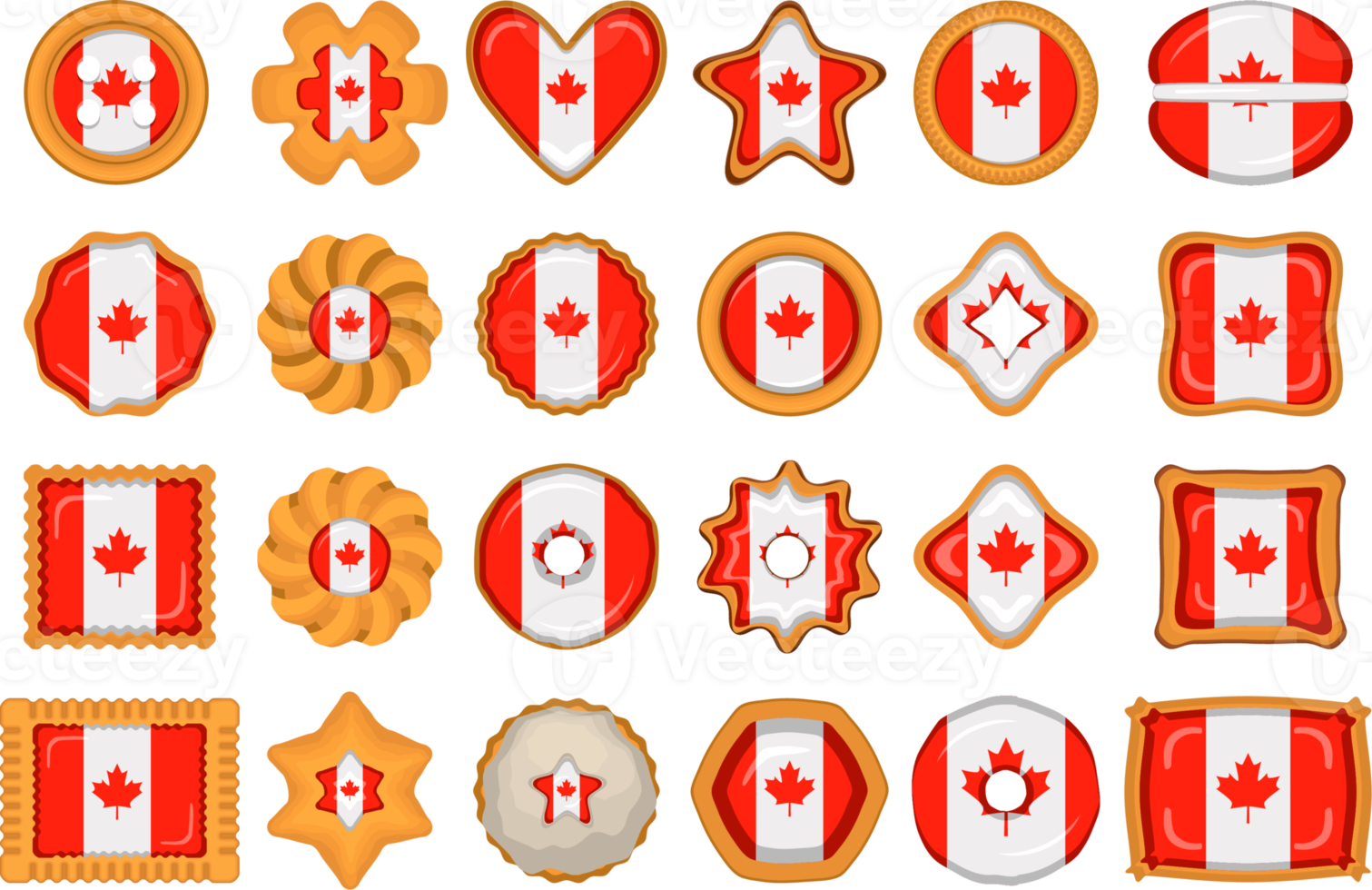 fait maison biscuit avec drapeau pays Canada dans savoureux biscuit png