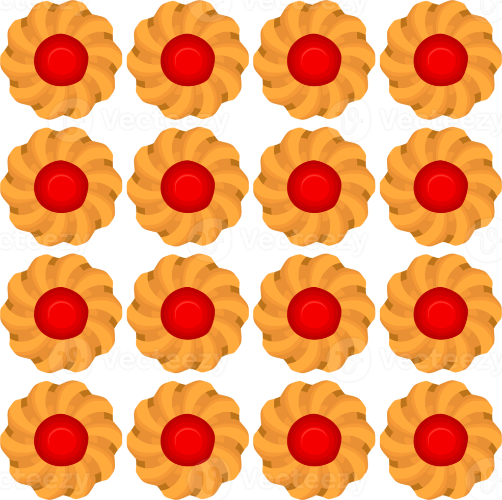 Pattern homemade cookie different taste in pastry biscuit png