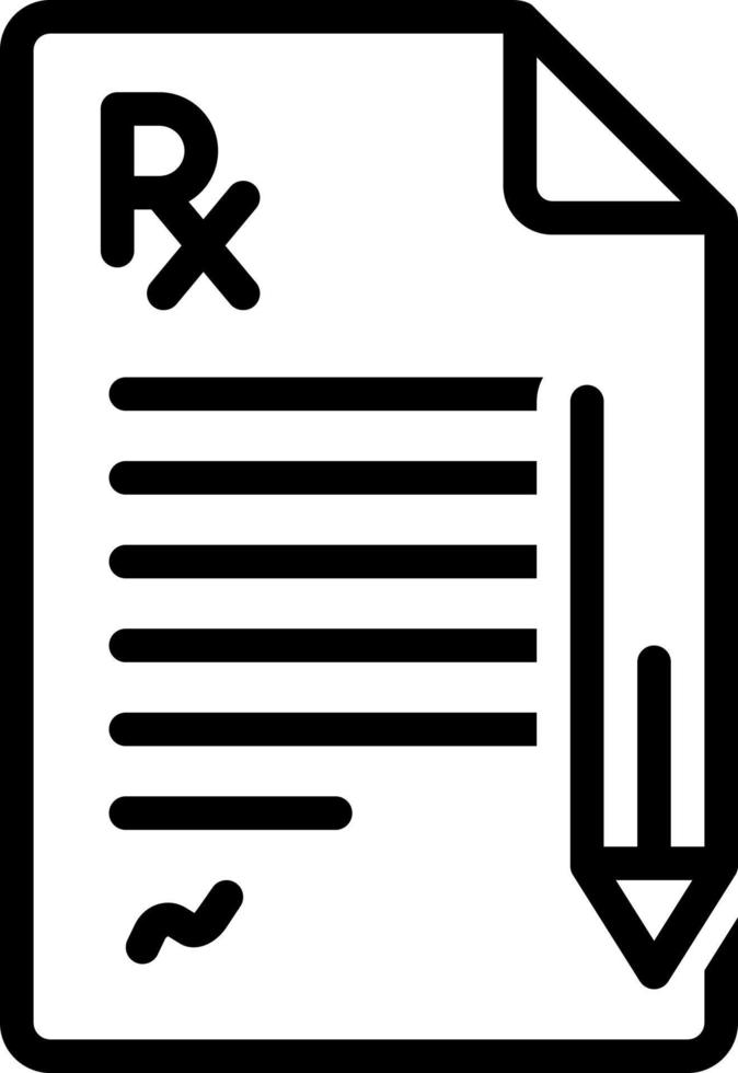 line icon for prescription vector