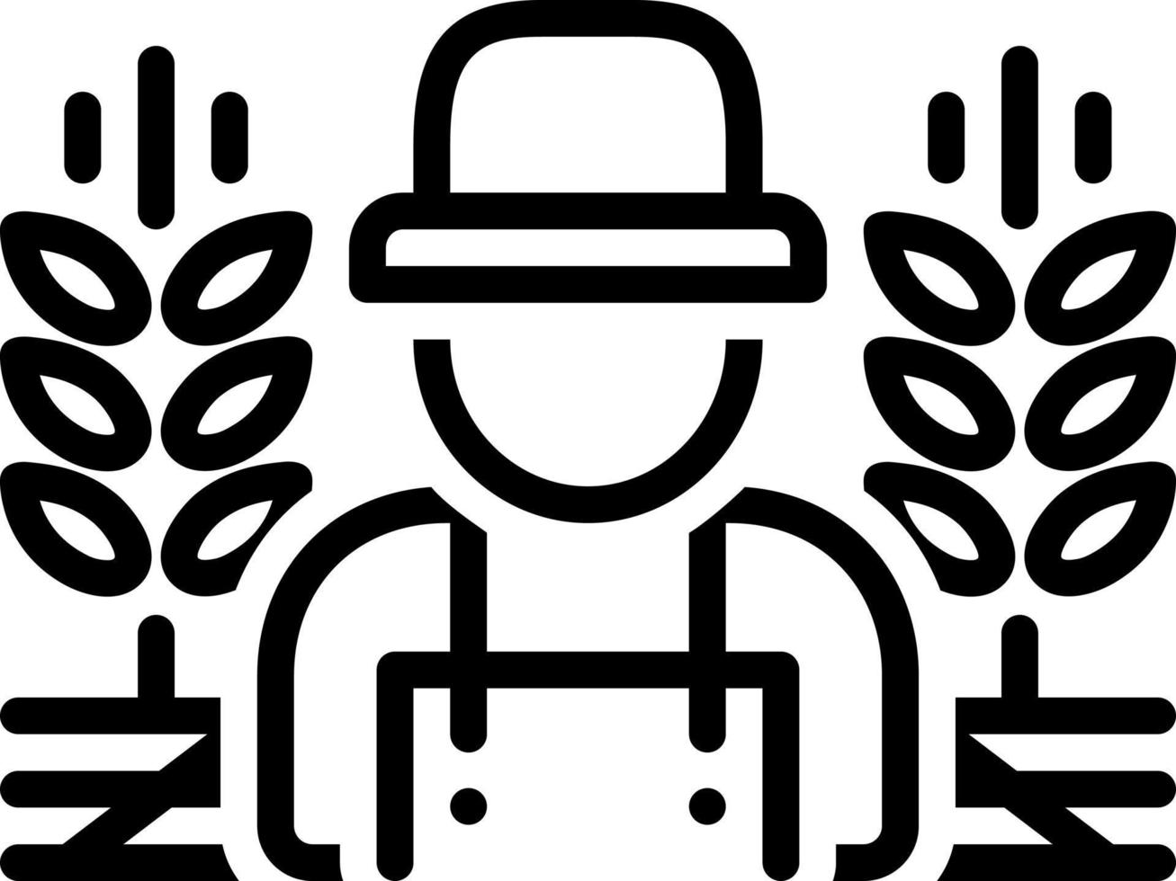 line icon for rural vector