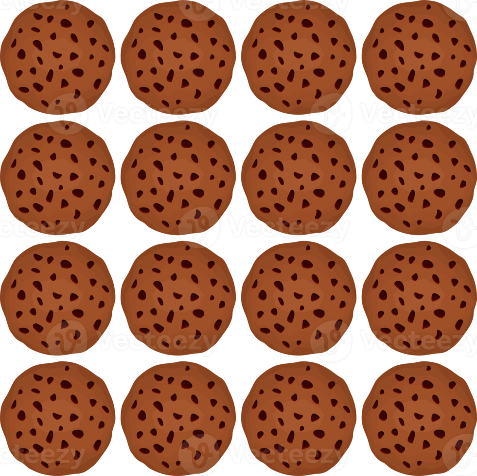 Pattern homemade cookie different taste in pastry biscuit png