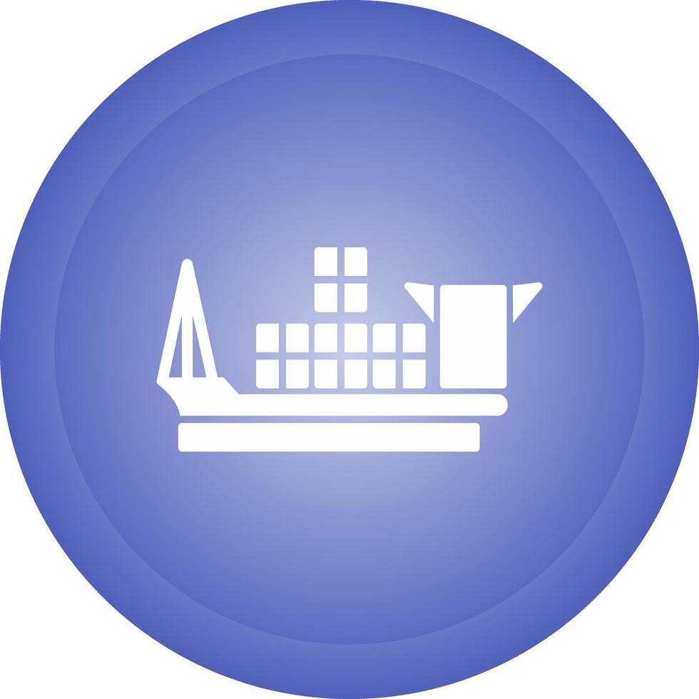 icono de vector de barco de carga