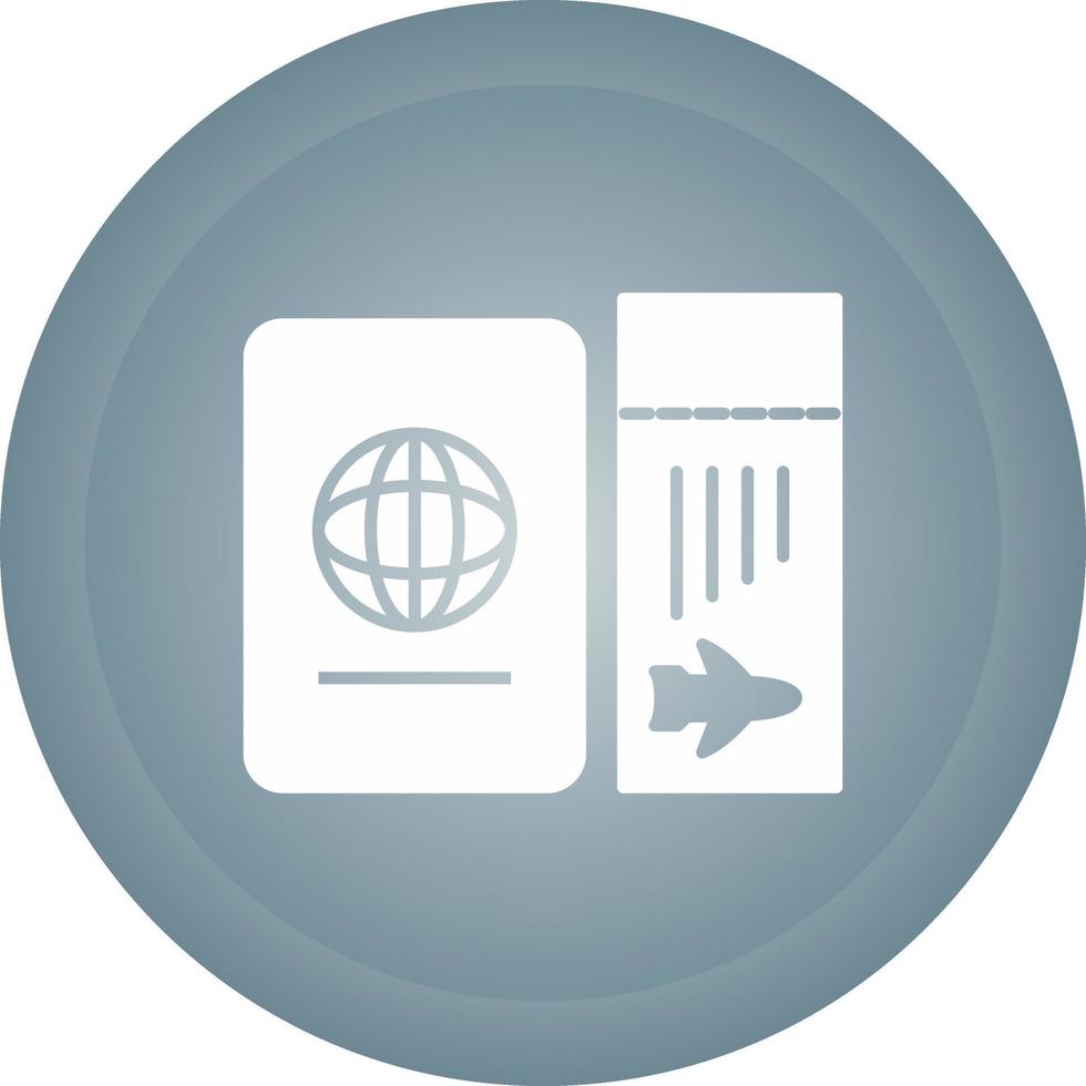 Ticket and Passport Vector Icon