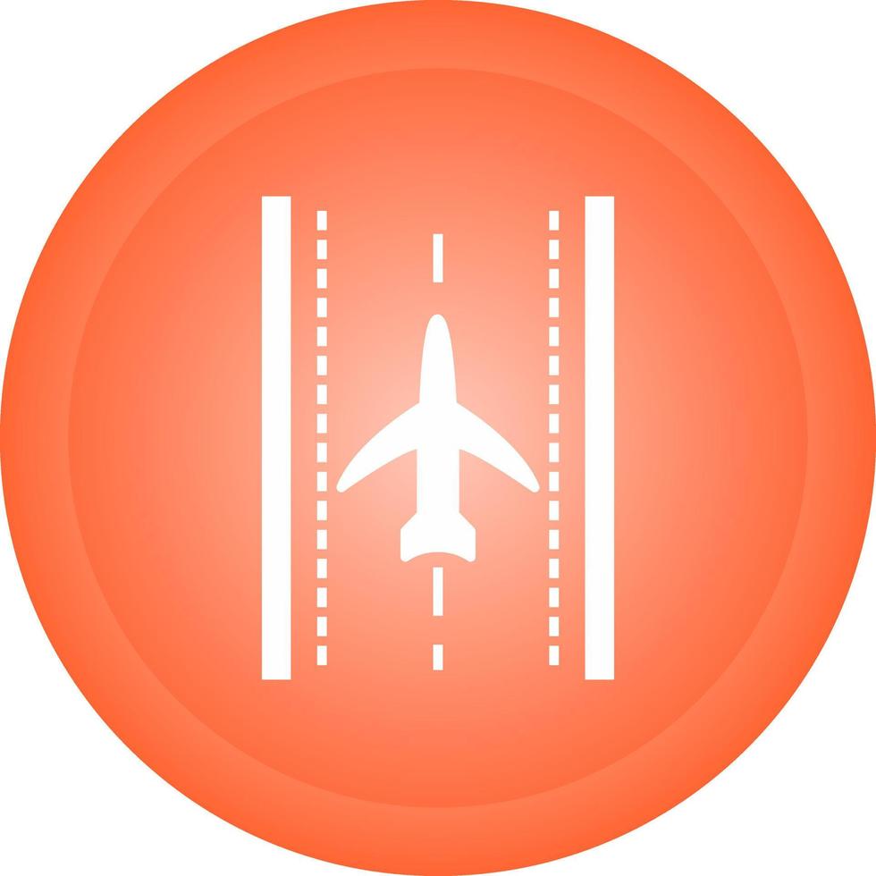 Plane on Runway Vector Icon