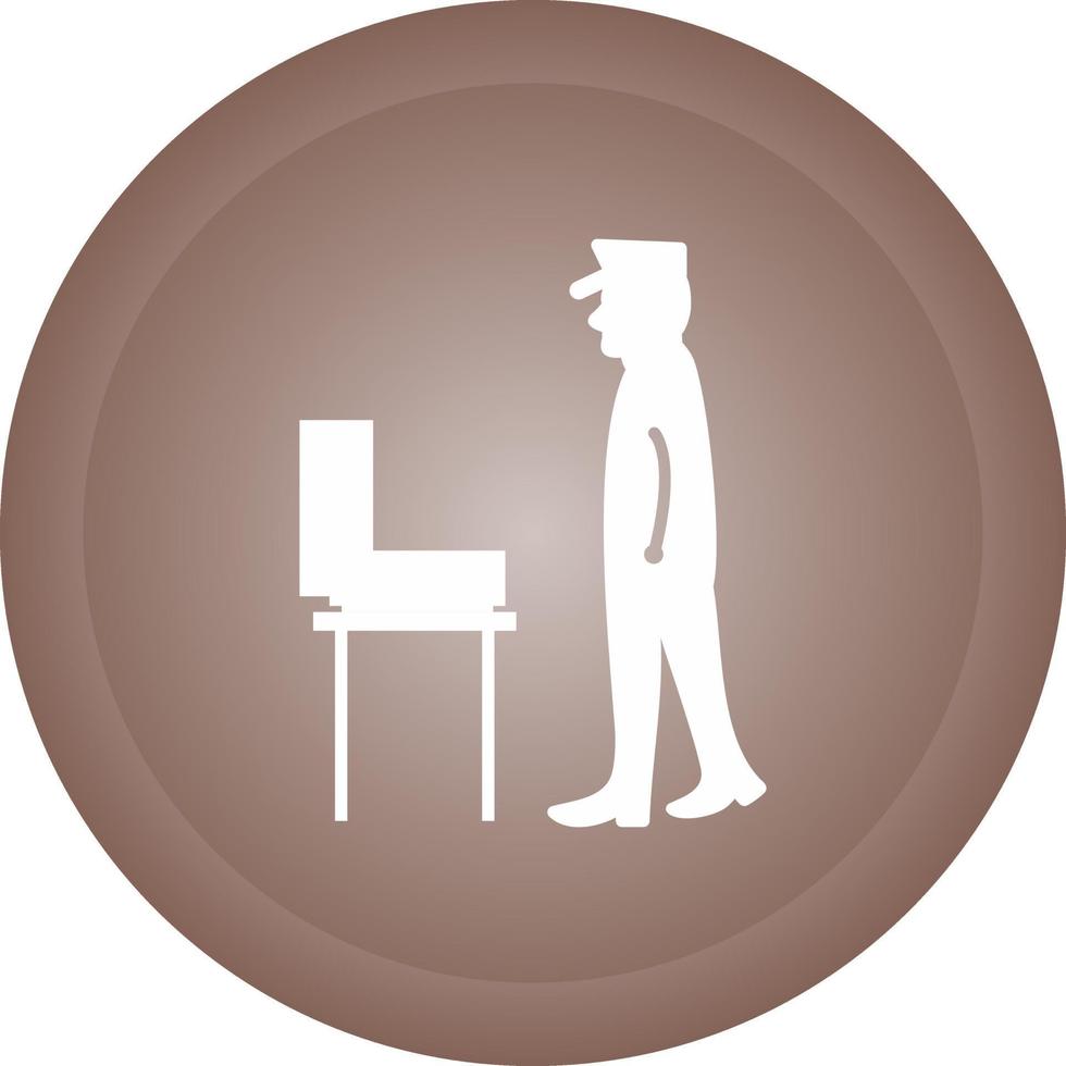 Guard Checking Briefcase Vector Icon