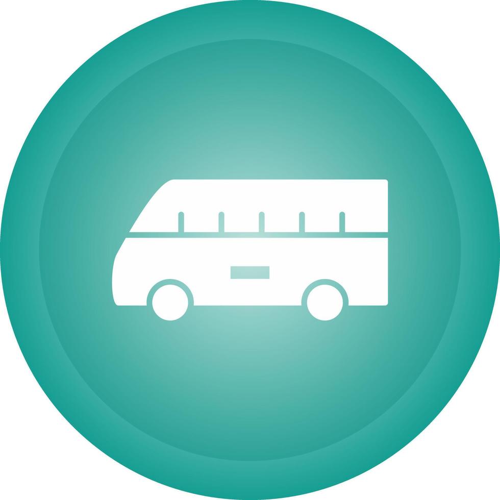 Bus on Airport Vector Icon