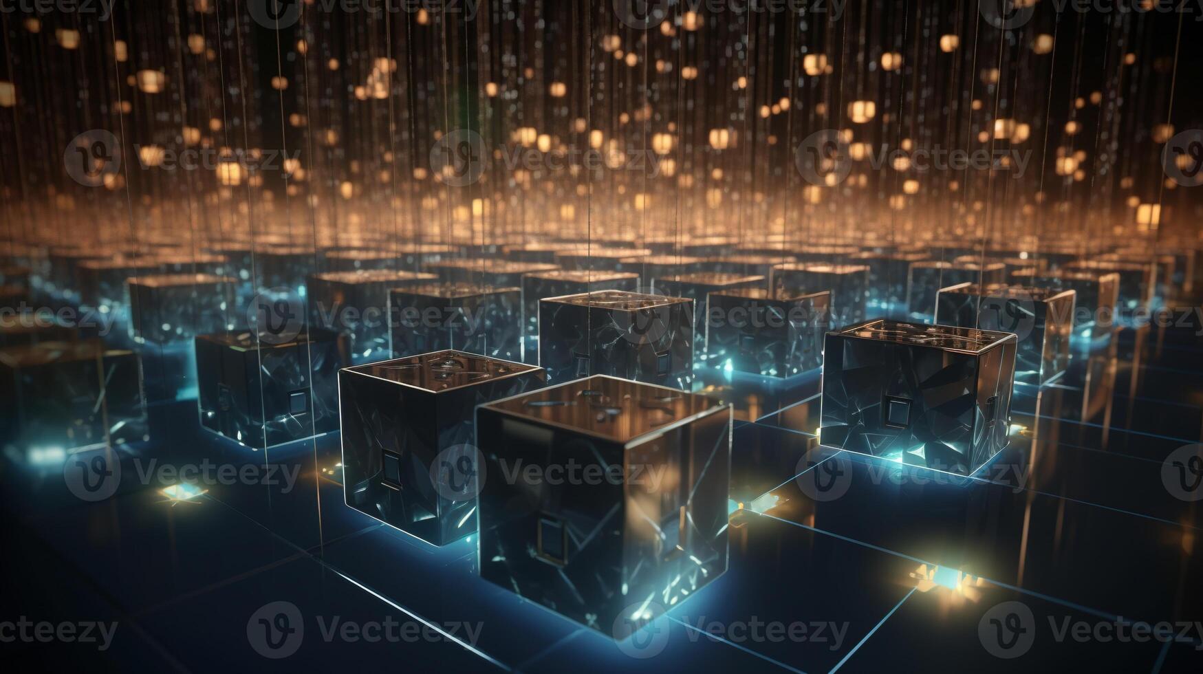 3D rendering of abstract digital technology background. Big data connection concept. photo