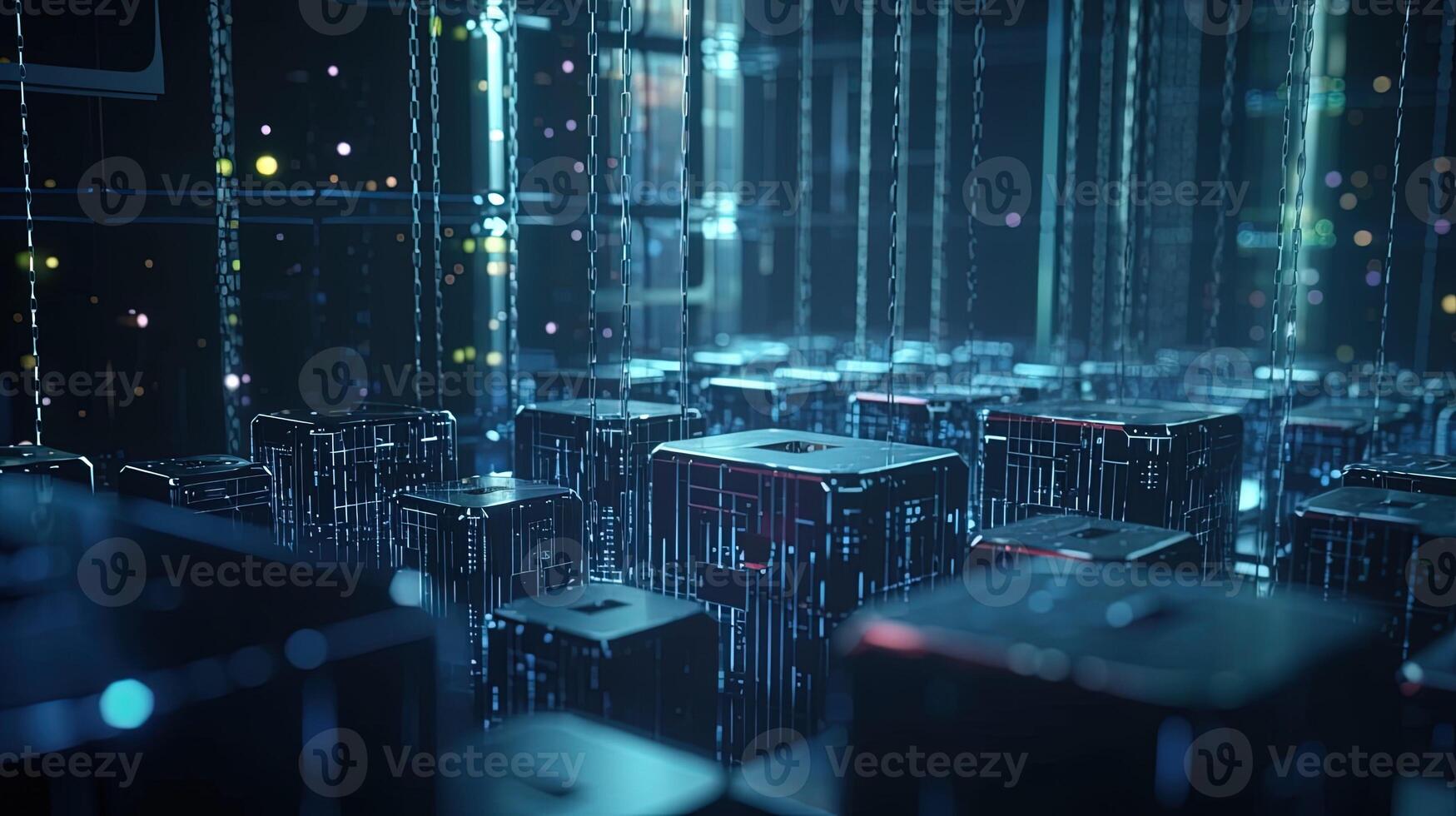 3D rendering of abstract digital technology background. Big data connection concept. photo