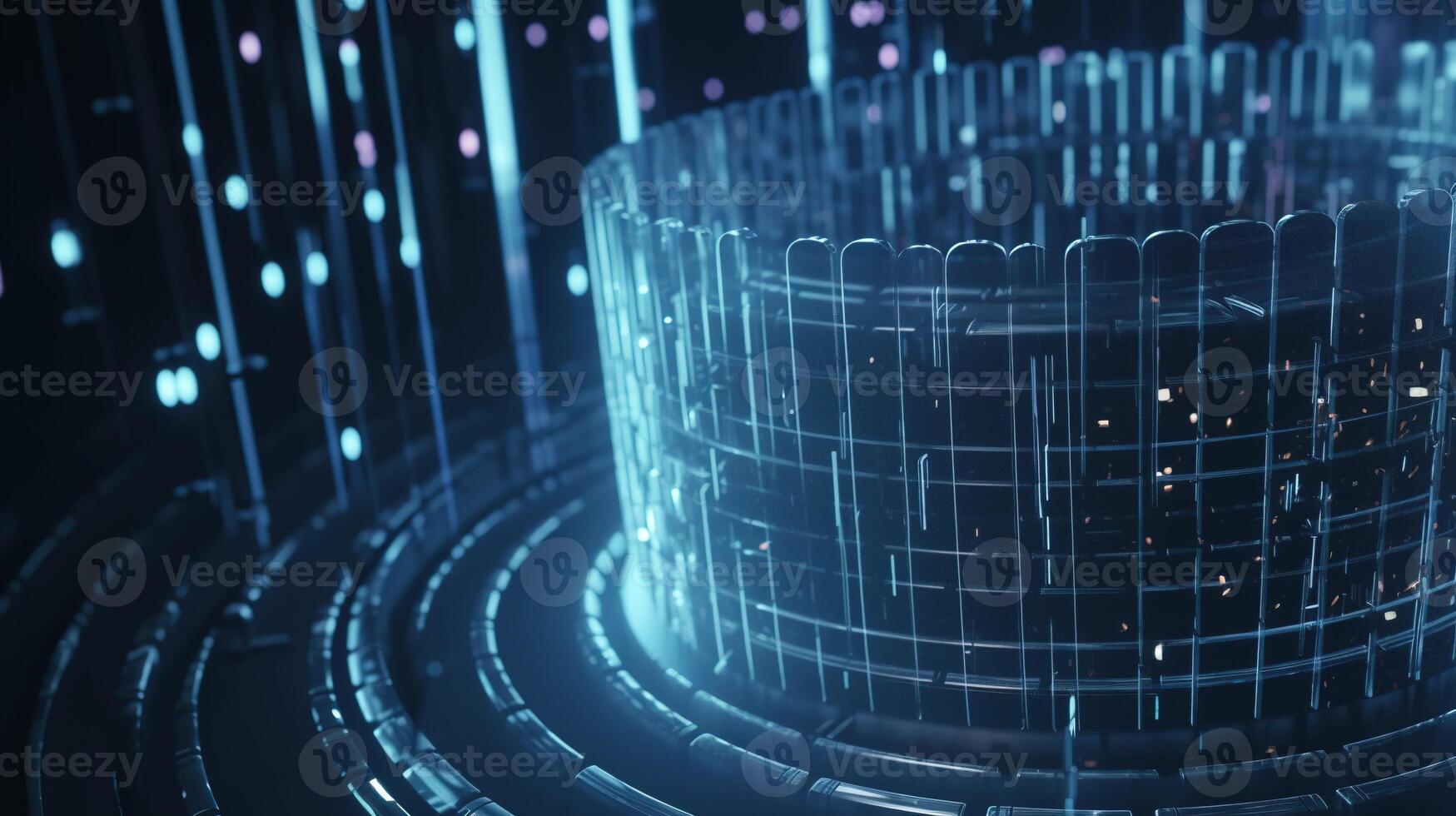 3D rendering of abstract digital technology background. Big data connection concept. photo